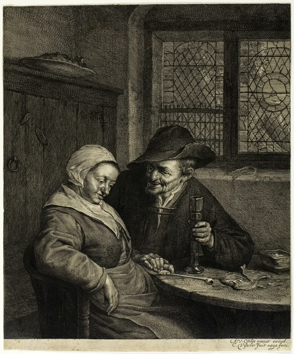 The Chat (Het Zoute Scholletje) by Cornelis Visscher, print, 1653