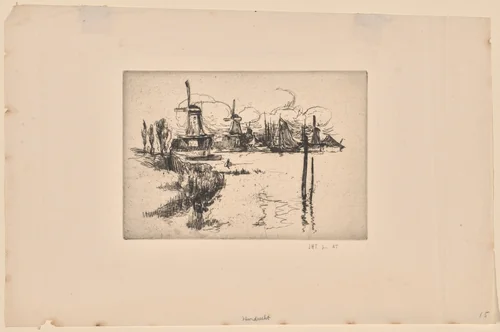 Windmills by John Henry Twachtman, print, 1881