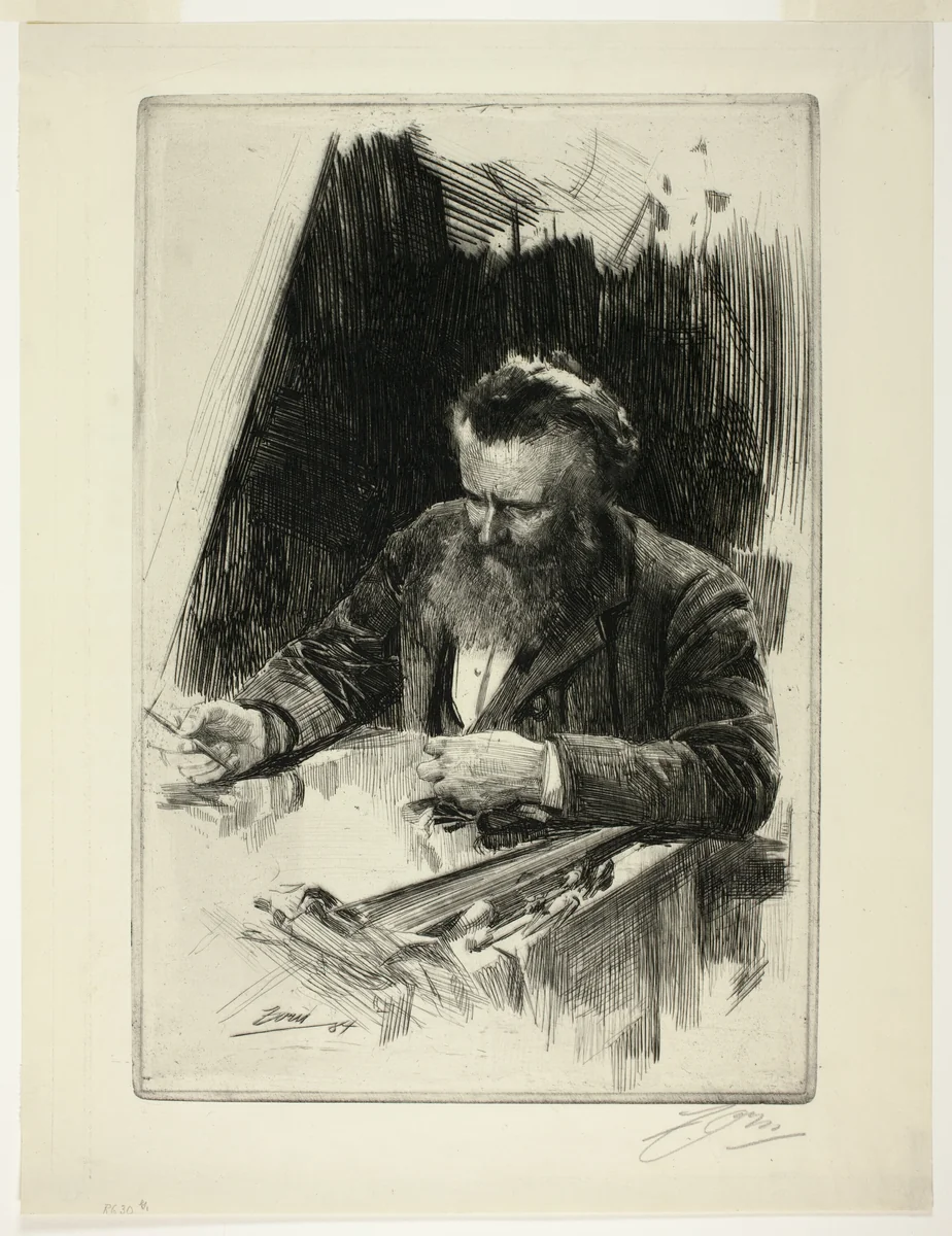 Axel Herman Haig III by Anders Zorn, print, 1884