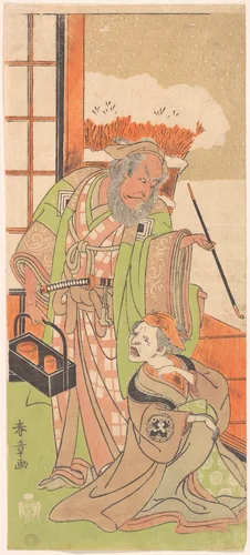 Scene From the Second Act of the Drama "Kawaranu Hana Sakae Hachinoki" by Katsukawa Shunshô (勝川春章), print, 1769