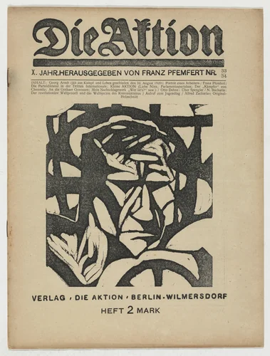 Die Aktion, vol. 10, no. 33/34 by Georg Arndt, Alfred Zacharias, periodical, 1920
