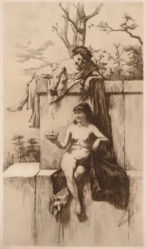Bacchanalian by Herman Deigendesch, print, 1880-1900