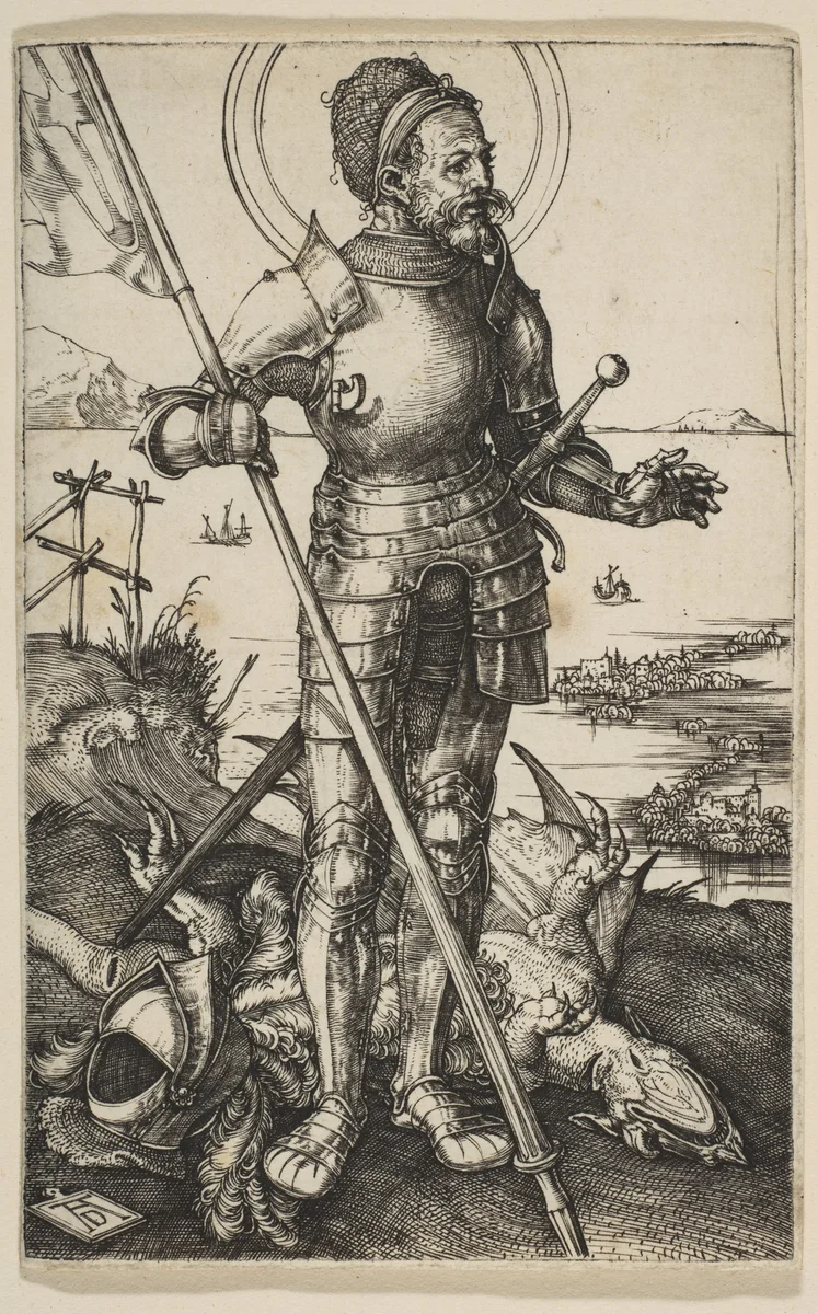 Saint George Standing by Albrecht Dürer, print, 1502-1503
