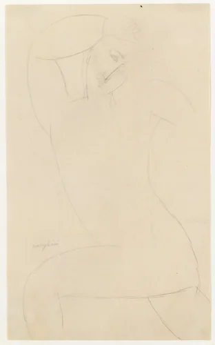 Standing Nude by Amedeo Modigliani, drawing, 1910