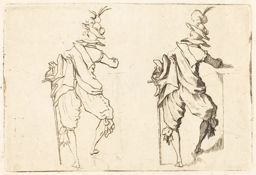 Man with Sword by Jacques Callot, print, 1622