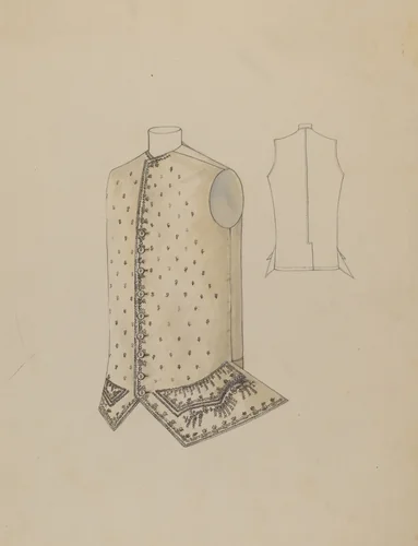 Waistcoat by American 20th Century, index of american design, 1935-1942