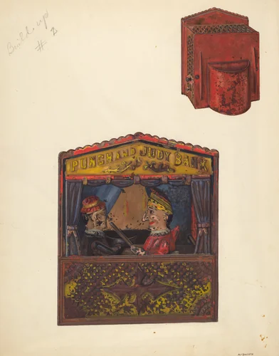Punch and Judy Bank by Alf Bruseth, index of american design, 1937