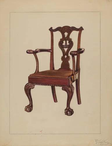 Armchair by Rolland Livingstone, index of american design, 1936
