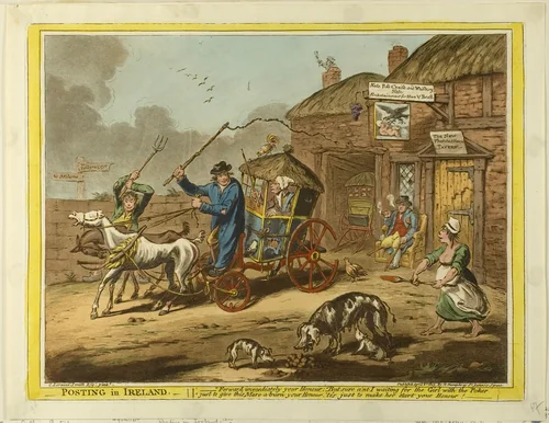 Posting in Ireland by James Gillray, print, 1805