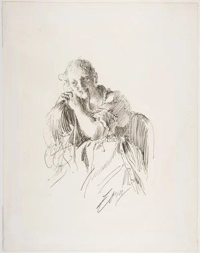 Margit by Anders Zorn, drawing, 1880-1920