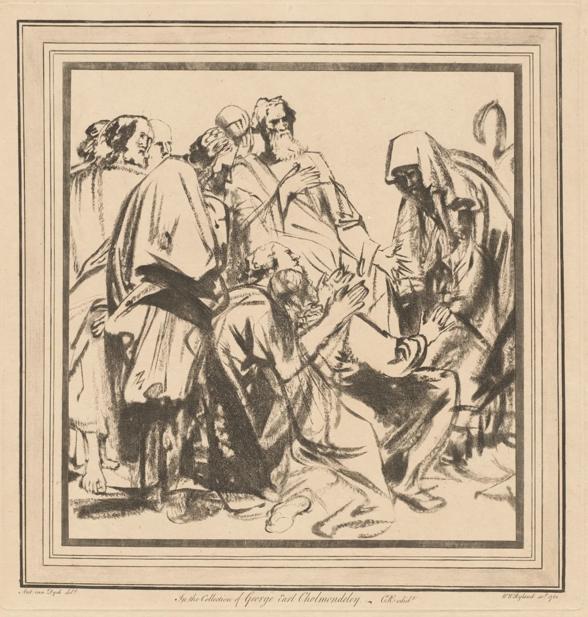Jacob Persuaded to Send Benjamin with His Brethren into Egypt by William Wynne Ryland
Sir Anthony van Dyck, print, 1762