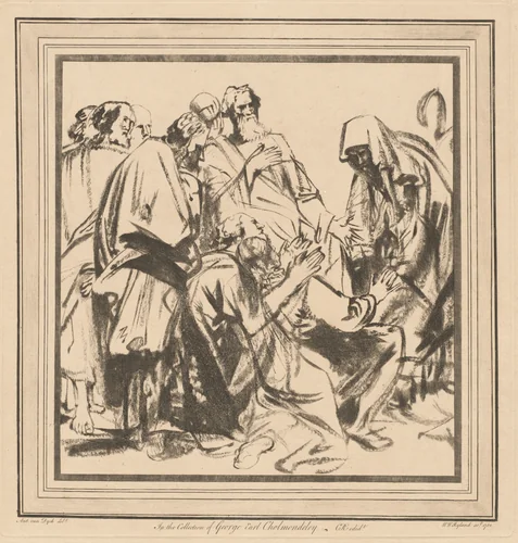 Jacob Persuaded to Send Benjamin with His Brethren into Egypt by William Wynne Ryland
Sir Anthony van Dyck, print, 1762