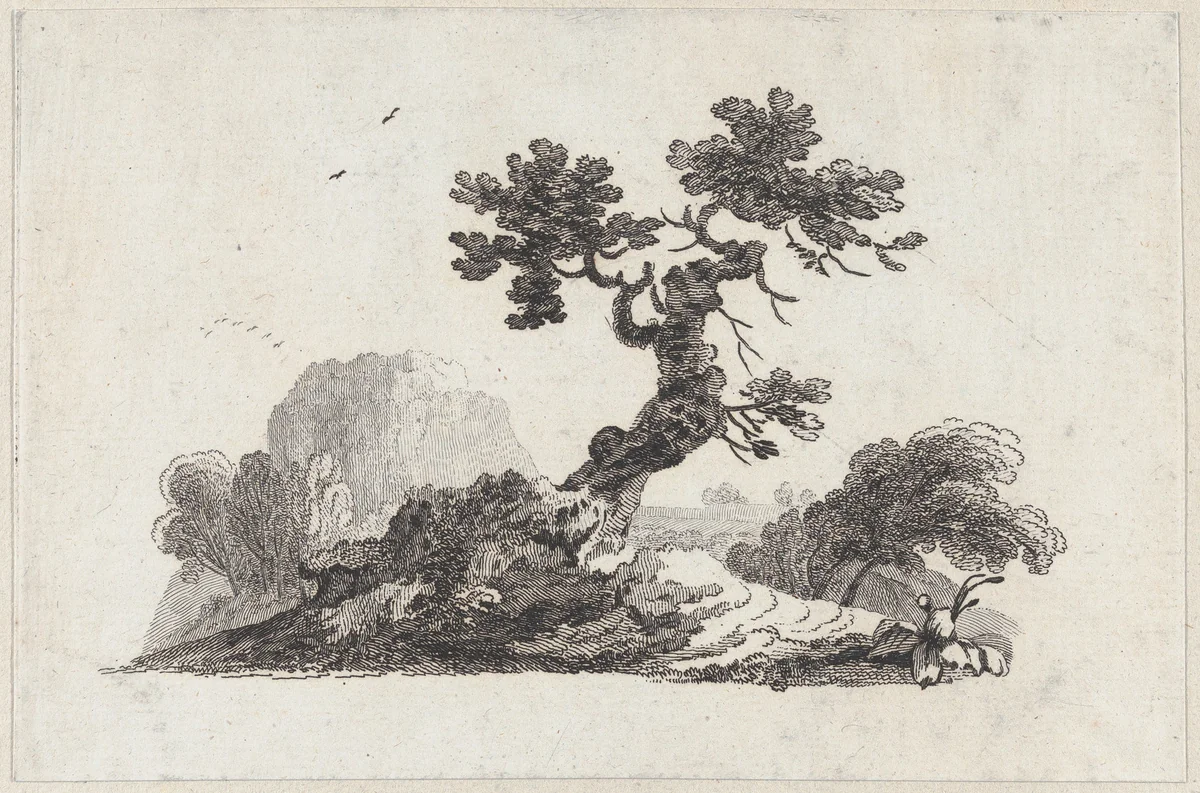 Landscape by Jean Baptiste Claude Chatelain, print, 1725-1763