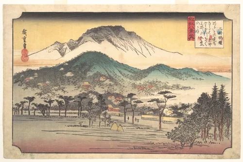 Vesper Bells at Mii Temple by Utagawa Hiroshige (歌川広重), print, 1797-1858