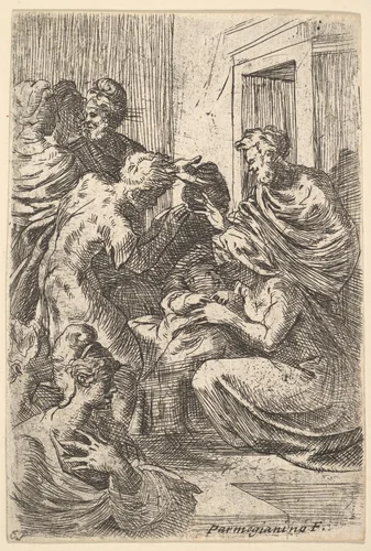 Nativity by anonymous, print, 1500-1599