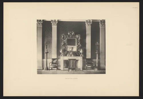 Receptiekamer, met schouw, in het Paleis op de Dam, Amsterdam by anonymous, photograph, 1899