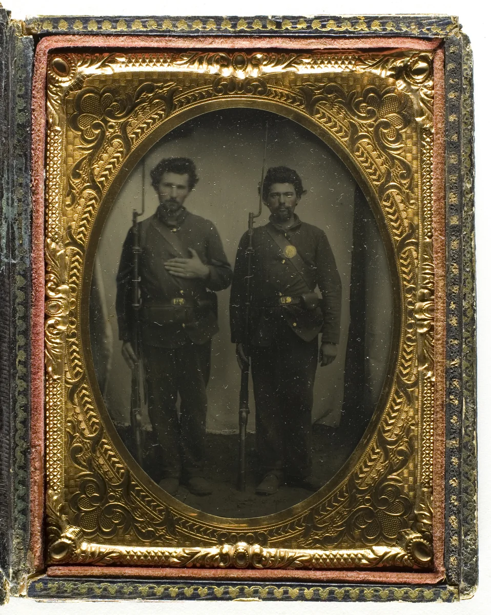 Unitlted (Two Soldiers) by Artist Unknown, photograph, 1855-1899