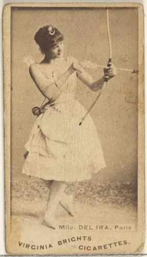 Mlle. Del Ira, Paris, from the Actors and Actresses series (N45, Type 1) for Virginia Brights Cigarettes by Allen & Ginter, photograph, 1885-1891