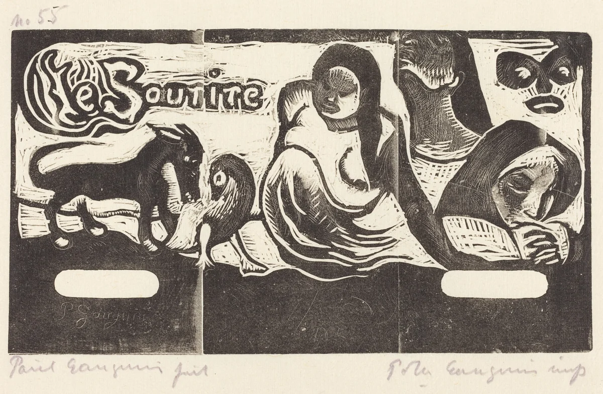 Title Page for "Le Sourire" (Titre du Sourire) by Paul Gauguin, print, 1899