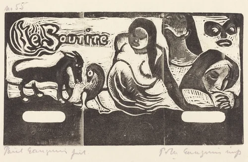 Title Page for "Le Sourire" (Titre du Sourire) by Paul Gauguin, print, 1899