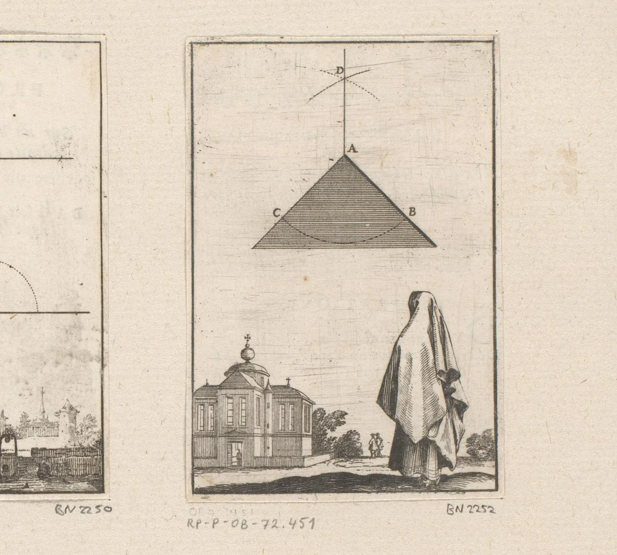 Op een gegeven hoek een rechte lijn oprichten by Sébastien Leclerc, print, 1669