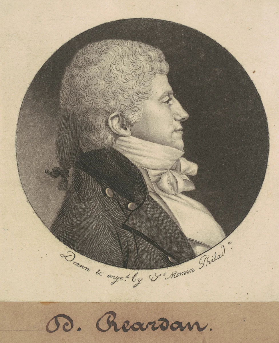 D. Reardan by Charles B. J. Févret de Saint-Mémin, print, 1799