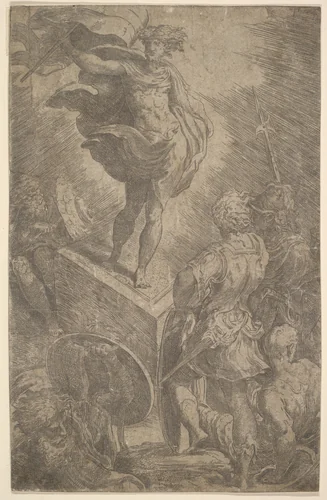 Resurrection by Parmigianino, print, 1515-1540