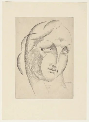 Female Head from The Drypoints of Elie Nadelman by Elie Nadelman, print, 1951