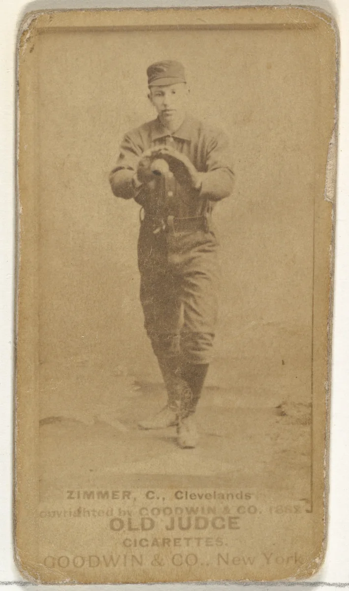 Charles Louis "Chief" Zimmer, Catcher, Cleveland, from the Old Judge series (N172) for Old Judge Cigarettes by Goodwin & Company, photograph, 1888