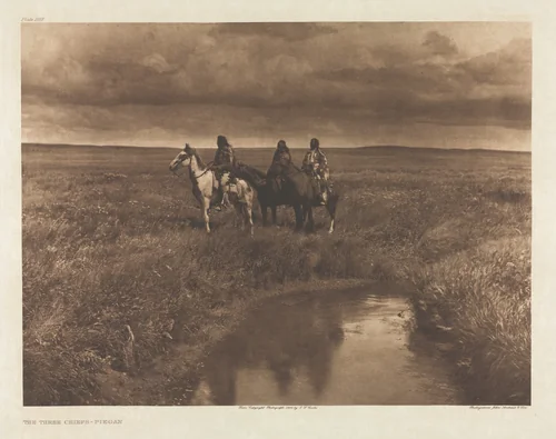 Portfolio VI, Plate 209: The Three Chiefs - Piegan by Edward Curtis, other, 1900