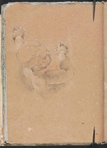 Verona Sketchbook: Putto (page 22) by Francesco Lorenzi, book, 1760