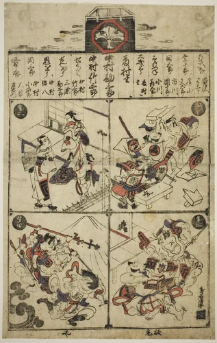 A Playbill for the Ichimura Theater by Torii Kiyomasu I, print, 1715