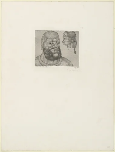 Perseus (Wit Has Triumphed over Grief) (Perseus [Der Witz hat über das Leid gesiegt]) from the series Inventions (Inventionen) by Paul Klee, print, 1904