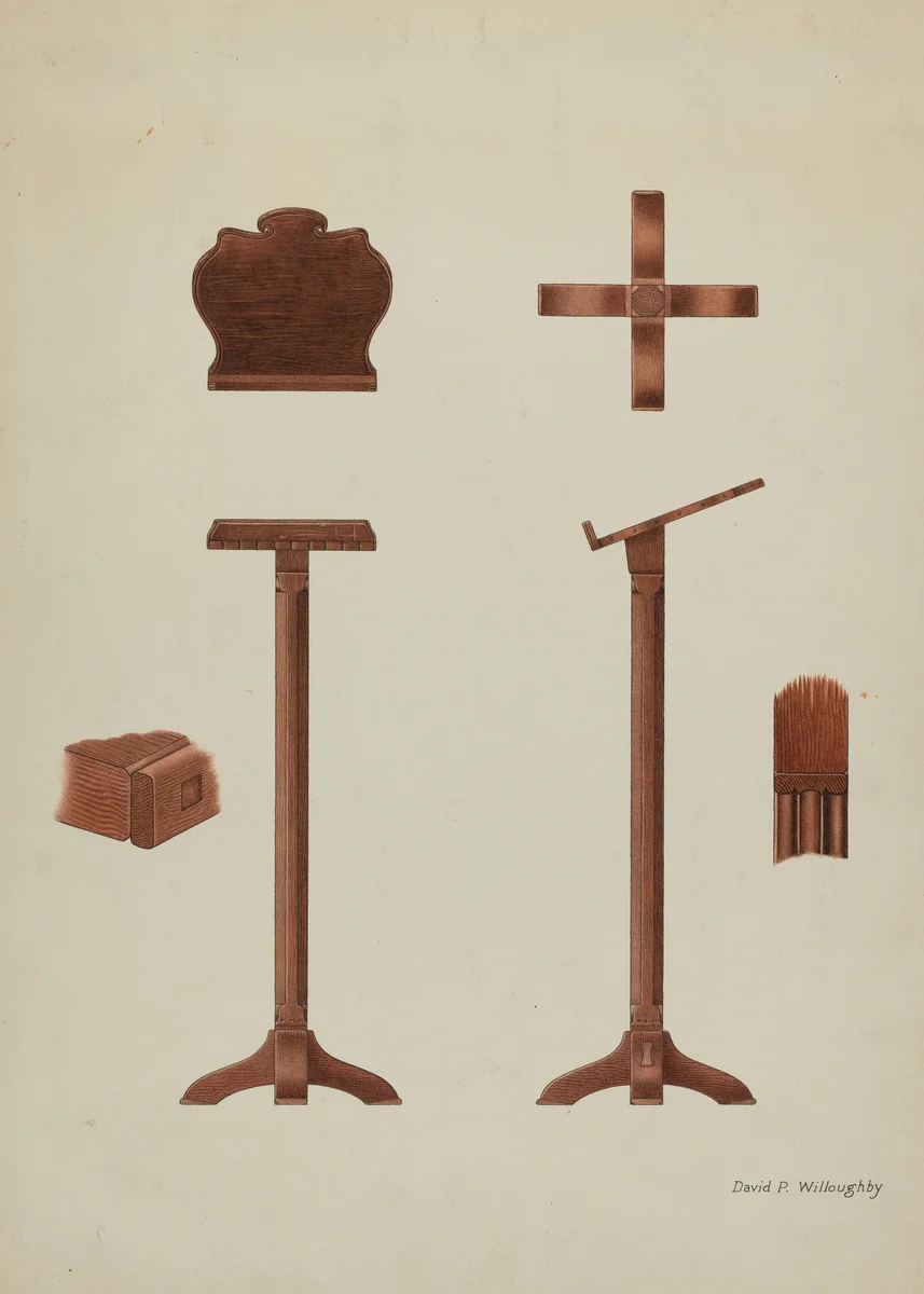 Lectern (Reading Stand) by David P Willoughby, index of american design, 1936
