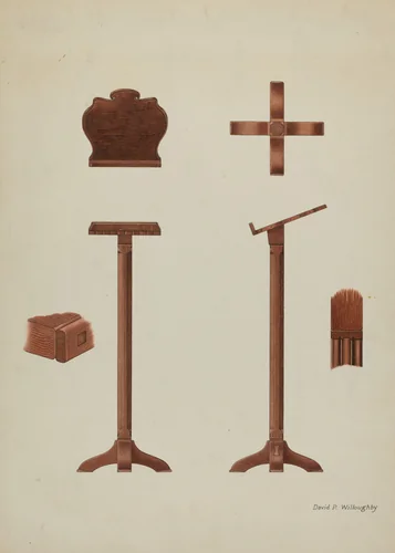 Lectern (Reading Stand) by David P Willoughby, index of american design, 1936