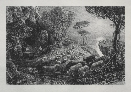 Moeris and Galatea by Samuel Palmer, print, 1883