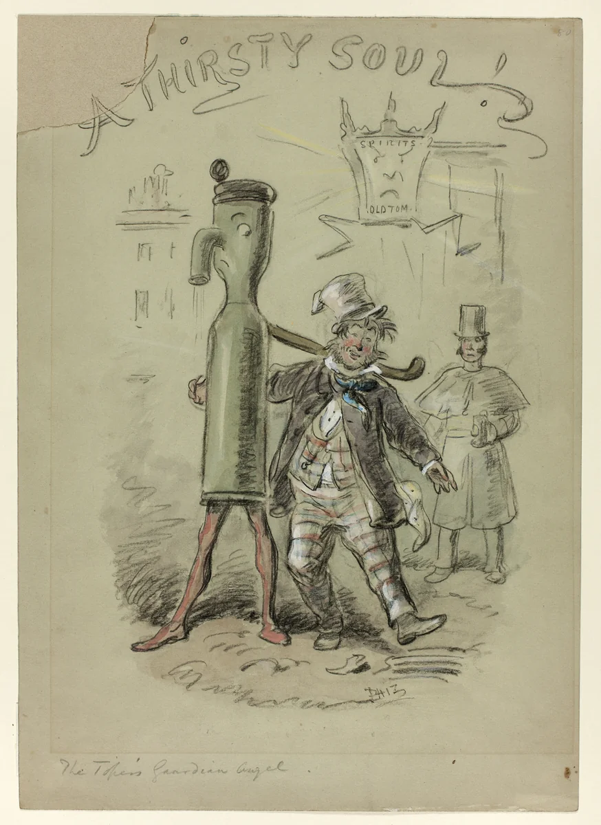 A Thirsty Soul by Hablot Knight Browne, painting, 1835-1882