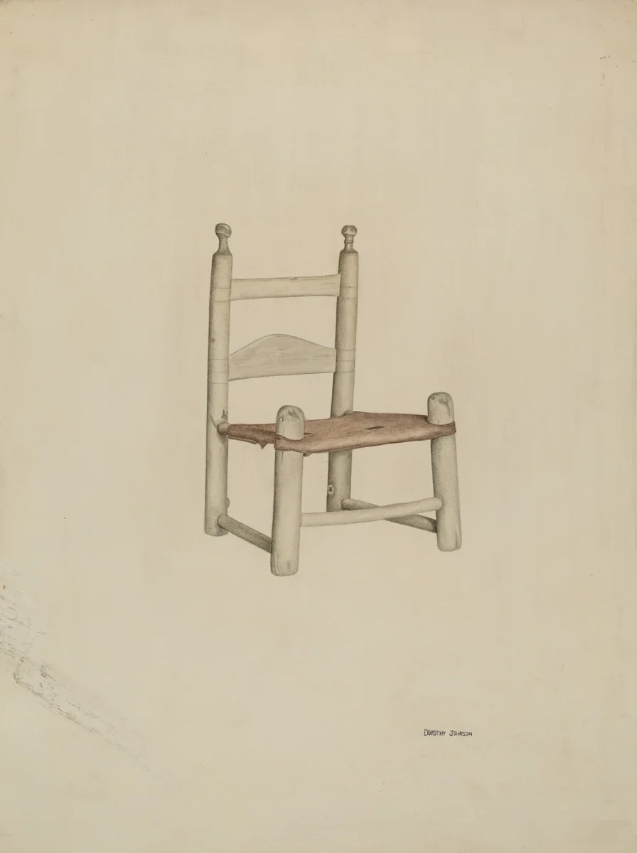 Sewing Chair by Dorothy Johnson, index of american design, 1939