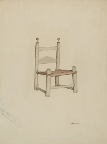 Sewing Chair by Dorothy Johnson, index of american design, 1939
