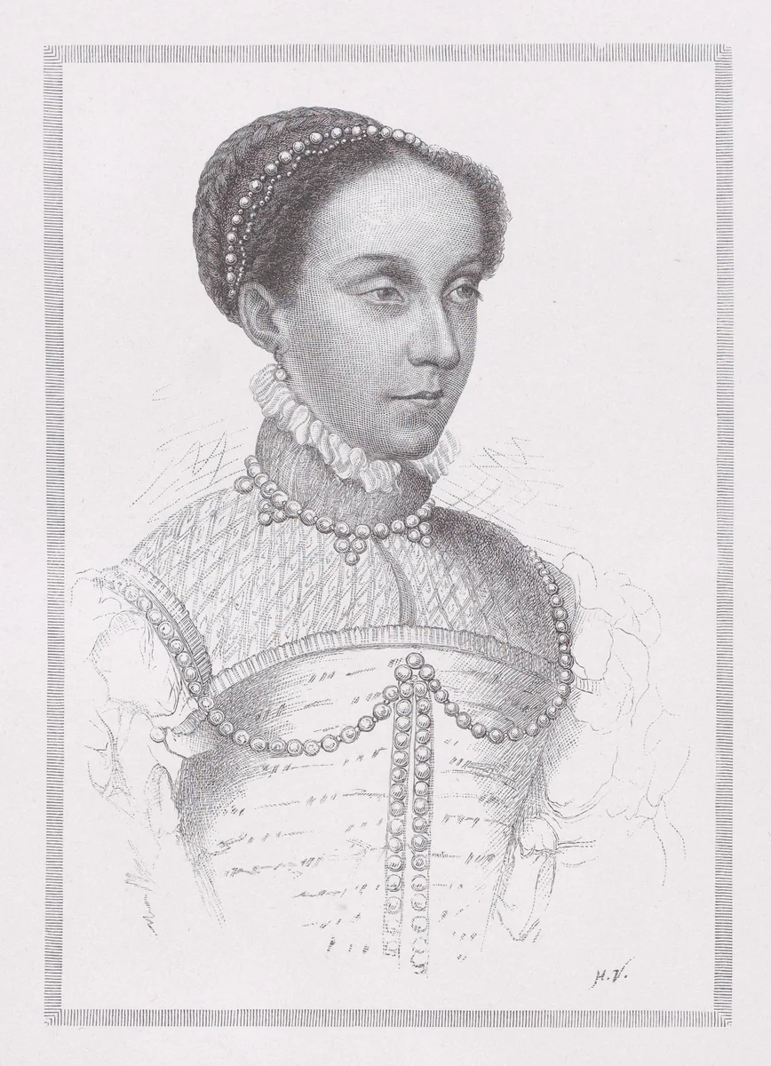 Mary, Queen of Scots by Adolphe Pierre Riffaut, print, 1848-1889