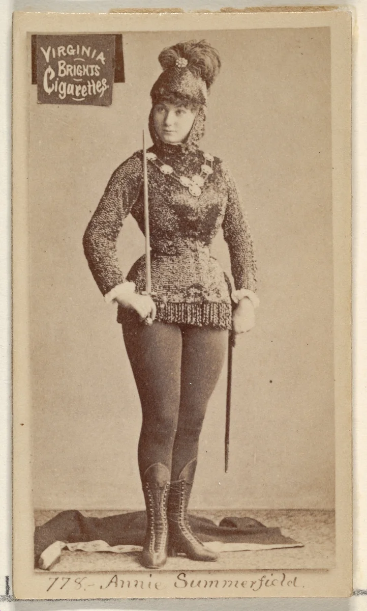 Card 778, Annie Summerfield, from the Actors and Actresses series (N45, Type 2) for Virginia Brights Cigarettes by Allen & Ginter, photograph, 1885-1891