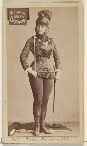 Card 778, Annie Summerfield, from the Actors and Actresses series (N45, Type 2) for Virginia Brights Cigarettes by Allen & Ginter, photograph, 1885-1891