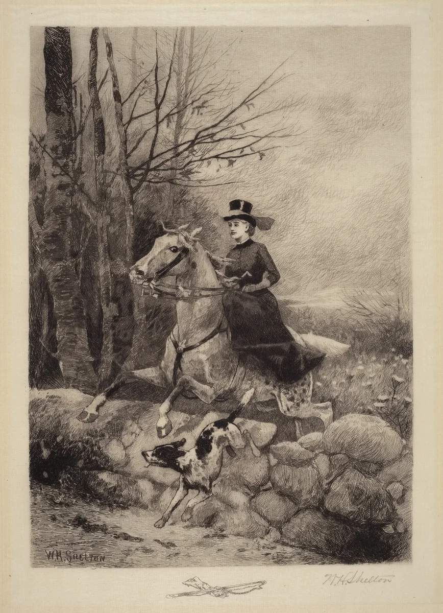 After the Hounds by William Henry Shelton, print, 1886