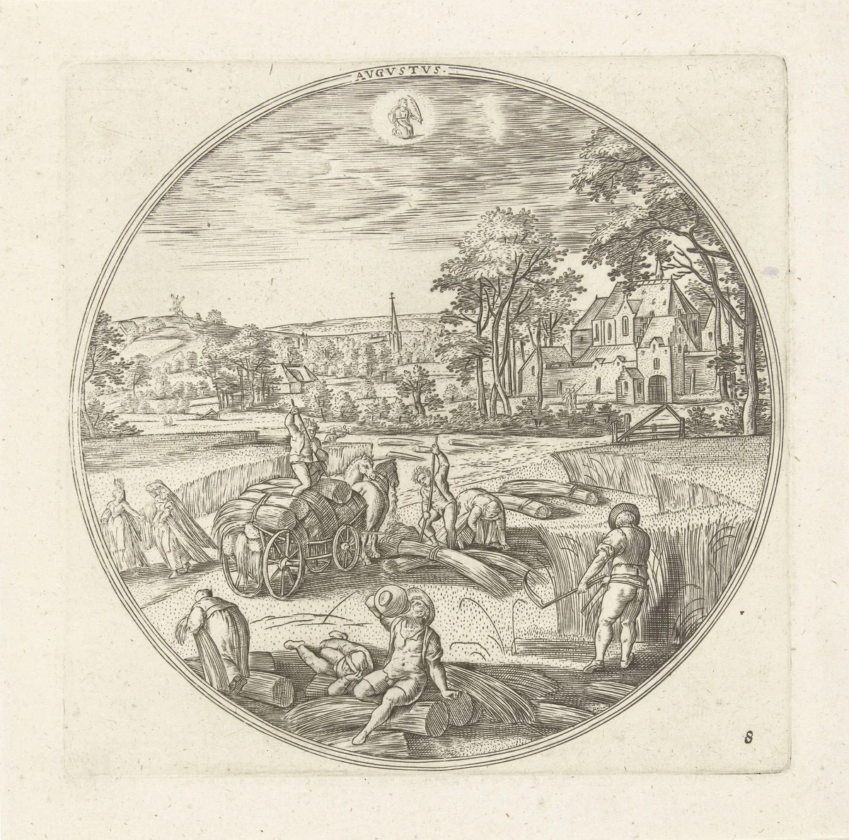 Augustus by Adriaen Collaert, print, 1578-1582