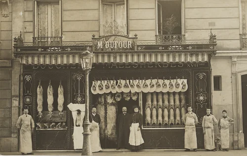 Boucherie Malesherbes, Paris by Unidentified Photographer, photograph, 1910