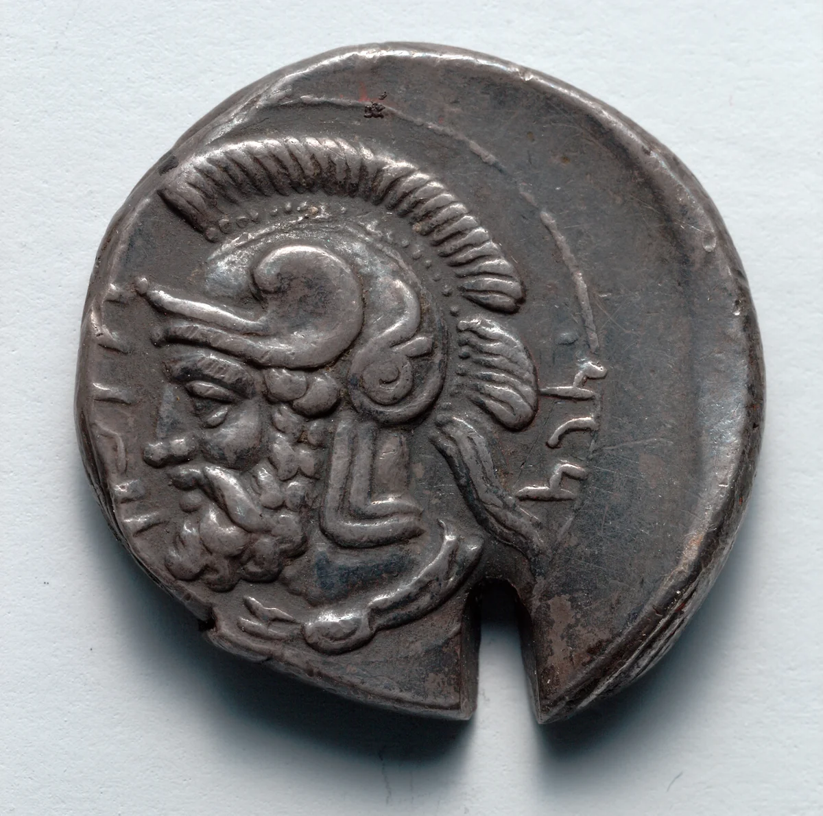 Stater: Head of Pharnabazus, Helmeted, within Circle (reverse) by Unknown, metalwork, -379--374