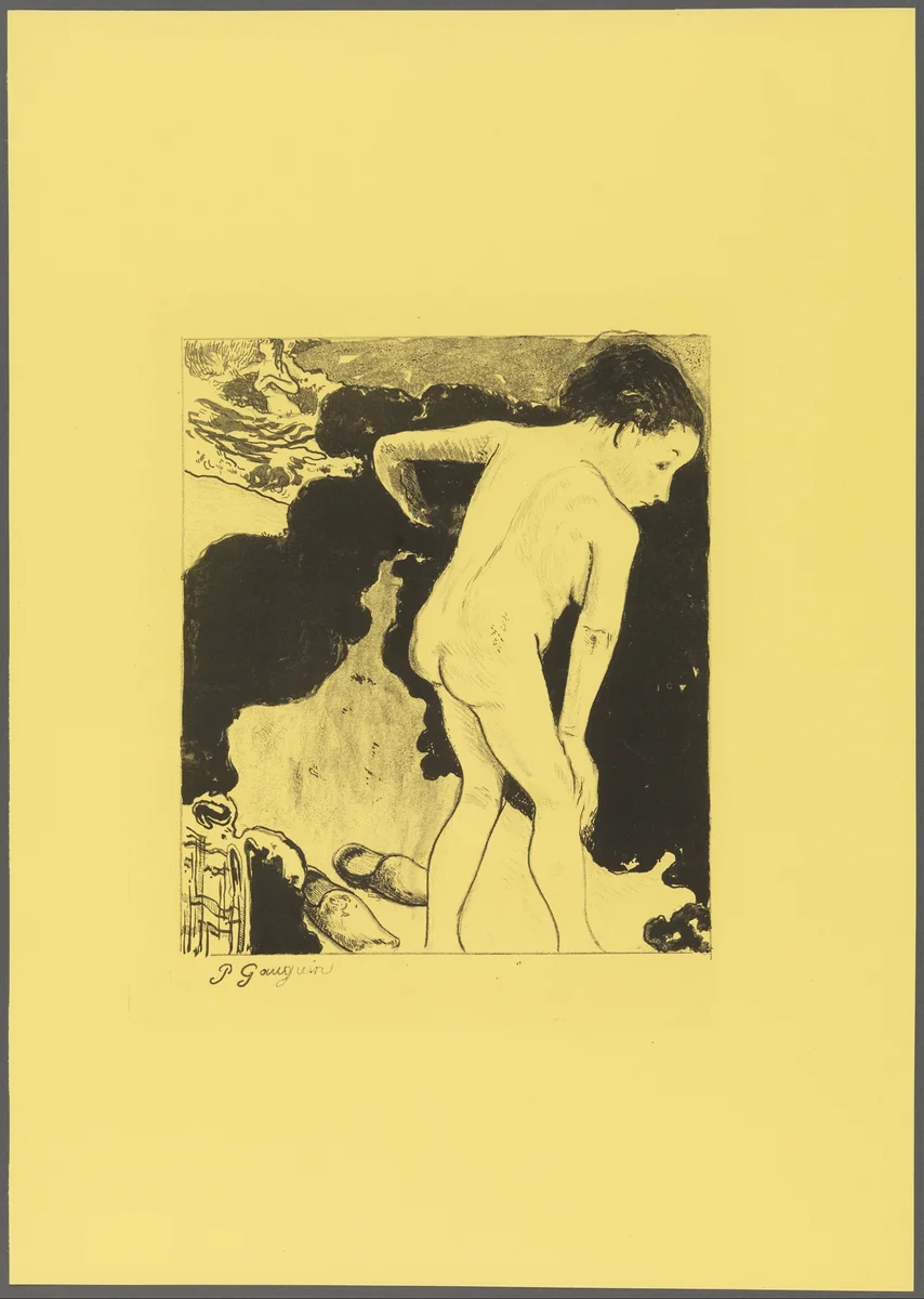 Bathers in Brittany, from the "Volpini Suite: Dessins lithographiques" by Paul Gauguin, print, 1889