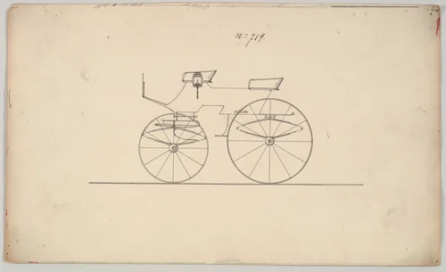 Phaeton #719 by Brewster & Co., drawing, 1850-1870