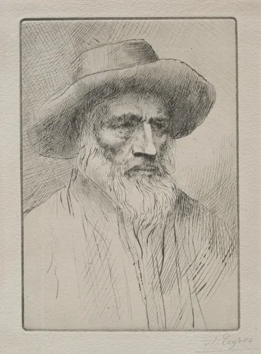 Paysan des Vosges by Alphonse Legros, print, 1857-1911