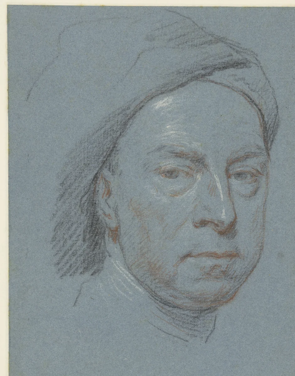 Zelfportret van Jonathan Richardson by Jonathan Richardson, drawing, 1700-1745